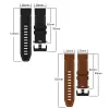 Cases Quick Fit 22 26mm Watch Strap For Garmin Fenix 7 7X Por 6 6X Pro 5X 5Plus 3HR 935 965 265 Genuine Leather Silicone Wrist Band