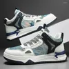 Freizeitschuhe Vielseitiges Four Seasons Mid-Top-Leder-Herrenschuhbrett