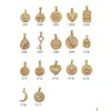 Charms Amet Magisch Gelukssymbool Maan Sleutel Munt Kruis Hanger Sieraden 18K Verguld Roestvrij Staal Geschenken Voor Vrouwen Drop Delivery Fin Otaa1