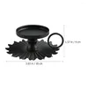 Candle Holders Candlestick Graceling Metal Holder Desktop Adornment Stand Retro Iron With Tray