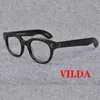 Monture de lunettes optiques hommes femmes Johnny Depp VILDA lunettes Vintage ordinateur acétate monture de lunettes pour homme lentille claire 240325