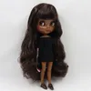 ICY DBS Blyth Puppe 16 Bjd Schwarz Mix Braunes Haar Gelenkkörper 30 cm Custom DIY Anime Mädchen 240313