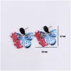 Charme Personnalité Acrylique En Relief Impression Simple Boucle D'oreille Bohême Vintage Papillon Flamme Boucles D'oreilles Cadeau Livraison Directe Bijoux Dhsag