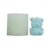 Moules de cuisson 3D-ours silicone-bougie moule forme animale encens-bougie plâtre-décoration R7UB