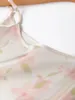 Casual Dresses Suyadream Women Long Real Silk Spaghetti Strap Floral Dress 2024 Spring Summer Clothes Pink