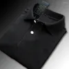 Polos masculinos camiseta de algodão roupas verão camisa polo S-5XL casual cor sólida manga curta lapela homme ajuste tipo esportes camiseta