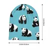 Berets panda design niedźwiedź uroczy czapka z czapką z czapek z czapek swobodne czapki na zewnątrz czapki męskie wiosenne sprężyste czapkę termiczną