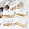Orecchini a cerchio 2024 Cerchio vintage color oro per le donne Ragazze Semplice moda geometrica Orecchini di perle Set gioielli alla moda