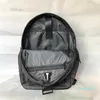 Mochila de diseñador de nailon, mochilas bordadas de marca de moda, mochila negra, bolsa de viaje de gran capacidad