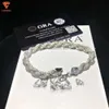 Lifeng Jewelry 8mm Rope Twists Bracelet S925 Sterling Silver Micro Inlaid Full Diamond Twist Rope Chain Bracelet