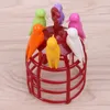 Posate usa e getta 6 pezzi per supporto creativo in plastica per gabbia per uccelli, forchetta da frutta, stuzzicadenti