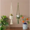 Cestini Vari colori Macrame Plant Hanger Fioriera verticale Giardinaggio Decor Regalo per gli amanti delle piante Gancio extra lungo Appeso portavasi