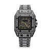 Marka mrożona diamentowa zegarek kwarcowe złoto hip hopowe zegarki ze zegarem zegarków ze zegarem ze zegarków ze zegarem ze zegarem ze stali nierdzewnej Micro Pave CZ