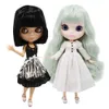 Icy DBS Blyth Doll 16 Joint Body Special Offer BJD White Shiny Face Black Frosted MultiHanded AB Girl 240313