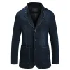 Frühling Herbst Retro Männer Slim Anzug Hochwertige Männer Denim Jacke Fi Casual Denim Anzug Jacken Bussin Männer Cott Jean Anzug h9eX #