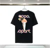 Мужские футболки Мужские брендовые дизайнерские футболки Радужные грибы с буквенным принтом Топы с короткими рукавами Хлопок Свободные и универсальные мужские и женские рубашки
