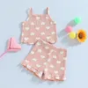 Conjuntos de roupas infantis para bebês meninas roupas de verão florais sem mangas cami regatas Bloomers shorts conjunto 2 peças roupa de criança