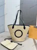 Luxus Damen Gras Taschen Designer Totes Stroh Häkelstrick Handtasche 2WAY Vintage Strandtaschen Umhängetasche Umhängetasche Geldbörse Mode Hobo Clutch Kette Eimer Kissen 2024