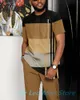 Mężczyźni afrykańskie zestawy tradycyjne Summer Men Tracksuit 3D Printowane krótkie rękawe koszulka+LG Pants Streetwear Projekt męski odzież U1xr#