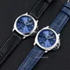 Lyxklockor för mekaniska klockor Panerrais 44mm Blue Plate Men S Watch Brand Italy Sport armbandsur