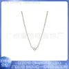 Designer pandoras necklace Pan Jiaduola 925 White Copper Plated Silver Snowflake Moon Style Personalized Collarbone Chain Versatile Basic Chain Necklace Female