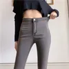 Sexy dünne hohe Taille Bleistift Jeans Frauen Plus Größe koreanische Mode Vaqueros schlanke Stretch Denim Hosen Frühling Herbst enge Hosen 240320