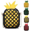 Axelväskor söta frukt ananasform liten korsbody väska för flickor tonåring damer kvinnliga tyg kvinnor messenger
