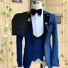 tuxedo suit Wedding Men's 3-piece Suit Set Jacket+ Pants+Vest Groom Wedding dr Casual Formal Blazer Elegant Suit for Men Z7qb#