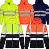 Мужской комбинезон Sanitati со светоотражающей полосой, флисовая куртка с капюшоном для защиты от холода, уличный свитер, защитное пальто для работы на открытом воздухе 97l0 #
