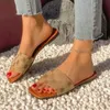 Slippers Slippers NEW Fashion Womens Espadrilles Sole Wedge Sandals Open Toe Thick Outdoor Ankle Strap Slip On Summer Casual H240327