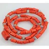 Halsbandörhängen Set Big Original Coral Beads Quality Real Men Bead Jewelry African Wedding Groom Armband Abh779