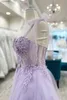 Urban Sexy Dresses Lilac Short Prom Sweetheart Lace Applique pärlstav paljett spaghetti rem bollklänning mini formell fest kväll klänningar yq240327