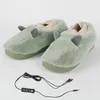 Slipare Winter Slipper USB Electric Heat Foot Shoes Plush Warm Fötter Justerbar uppvärmd uppvärmning Pad Insulor