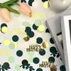Décorations de fête d'anniversaire, confettis, décoration de Table heureuse, ensemble coloré pour hommes verts