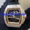 Famous Watch Richardmills Luxury Watches Mens Manual Mechanical 50.23x42.7mm Mens Watch Rm61-01 Rose Gold Rear Set Luxury T-diamond Rose Gold Runway FNTR