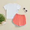 Zestawy odzieży 2pcs maluch dziewczynka letnia stroje owocowe arbuz z krótkim rękawem T-shirt T-shorts