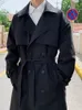 GMIIXDER Spring Black Windbreaker Men Mid-Length Trench Coat Trend Faralitical Lg Jacket Japan Ampicot Top J2QJ#