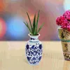 Vasos azul e branco vaso de porcelana presente de natal decorações para casa presentes de natal cerâmica pequena flor cerâmica artesanato