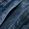 Erkekler denim ceket evli kırmızı aşınma normal uyum sağlayan kamyoncu ceket klasik düz renkli açık giyim kot p22h#