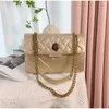 Rhombus Single Shoulder Bag Chain Messenger Bag Elegant And Fashionable Women Bag Summer Small Square Bag Metal Buckle 240315