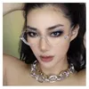 Sunglasses XINKE Blue Block Retro Classical Optical Women Reading Glasses Semi-Rimless Cat Shape Frame Designer Fashion Anti-Blue-Ray Lens