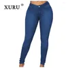 Jeans pour femmes Xuru-Europe et États-Unis Slim High Street Bodybuilding Pantalon serré Long N3-3226