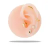 Studörhängen 1pc ASTM F136 Titan Piercing Ear Studs Flower CZ LaBret Lip Conch Lobe Brosk Tragus Pierc smycken grossist