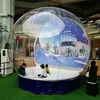 Pour la tente gonflable géante de dôme de bulle de globe de neige de Noël avec le ventilateur 2M / 3M / 4M fond remplaçable globes de neige humains Clear house001