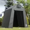 Tents and Shelters Outdoor storage tent with ventilation openings suitable for motorcycles bicycles and gray outdoor heavy-duty storage warehouses24327