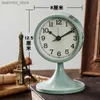 Desk Table Clocks Metal Table Clock Vintage Silent Non-Ticking Alarm Clock Retro Loud Desk Clock for Kids Bedroom Living Room Decoration24327