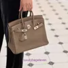 Hremms Birkks Дизайнерские сумки на ремне, интернет-магазин Мини-сумка из личи с верхним слоем из воловьей кожи, сумка с серебряными пуговицами, кожаная сумка премиум-класса с настоящим логотипом