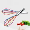 2024 Multicolor 1 PC Kitchen Premium Silicone Whisk With Heat Resistant Non-Stick Silicone Whisk Cooking Tool Egg Beater String New