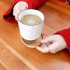 Tapis de Table sous-verres en bois rond résistant à la chaleur thé tasse à café napperons décor avec lèvre empilable tapis de boisson bol théière