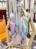 2024Twill Silk Scarf Women designers Fashion Large Hijab Wild Printing Square Scarves Shawls Wraps Female Foulard Bandana Stylish Parisian treasure chest 90x90